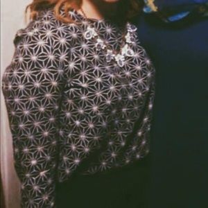 Button up back long sleeve blouse